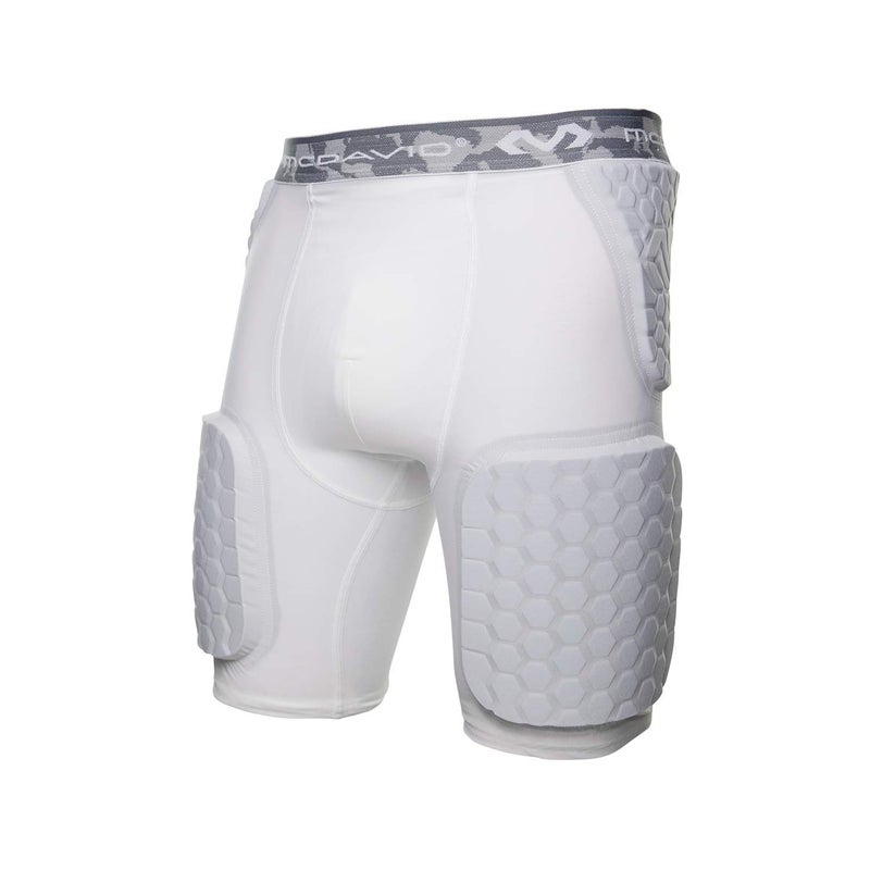 McDavid HEX Dual-Density Thudd Short, Dual-Density Pads for Thighs, HIPS & Tailbone, Helps Reduce Pulls & Fatigue, Moisture-Wicking Fabric, Adult Size White - Image 1